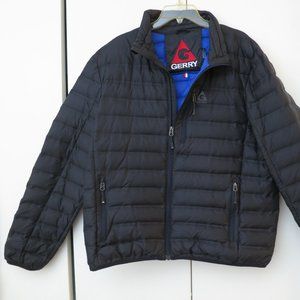 Gerry Men's Fillpower 650 Down Quited Puffer Jacket Lightweight Full Zip Size L